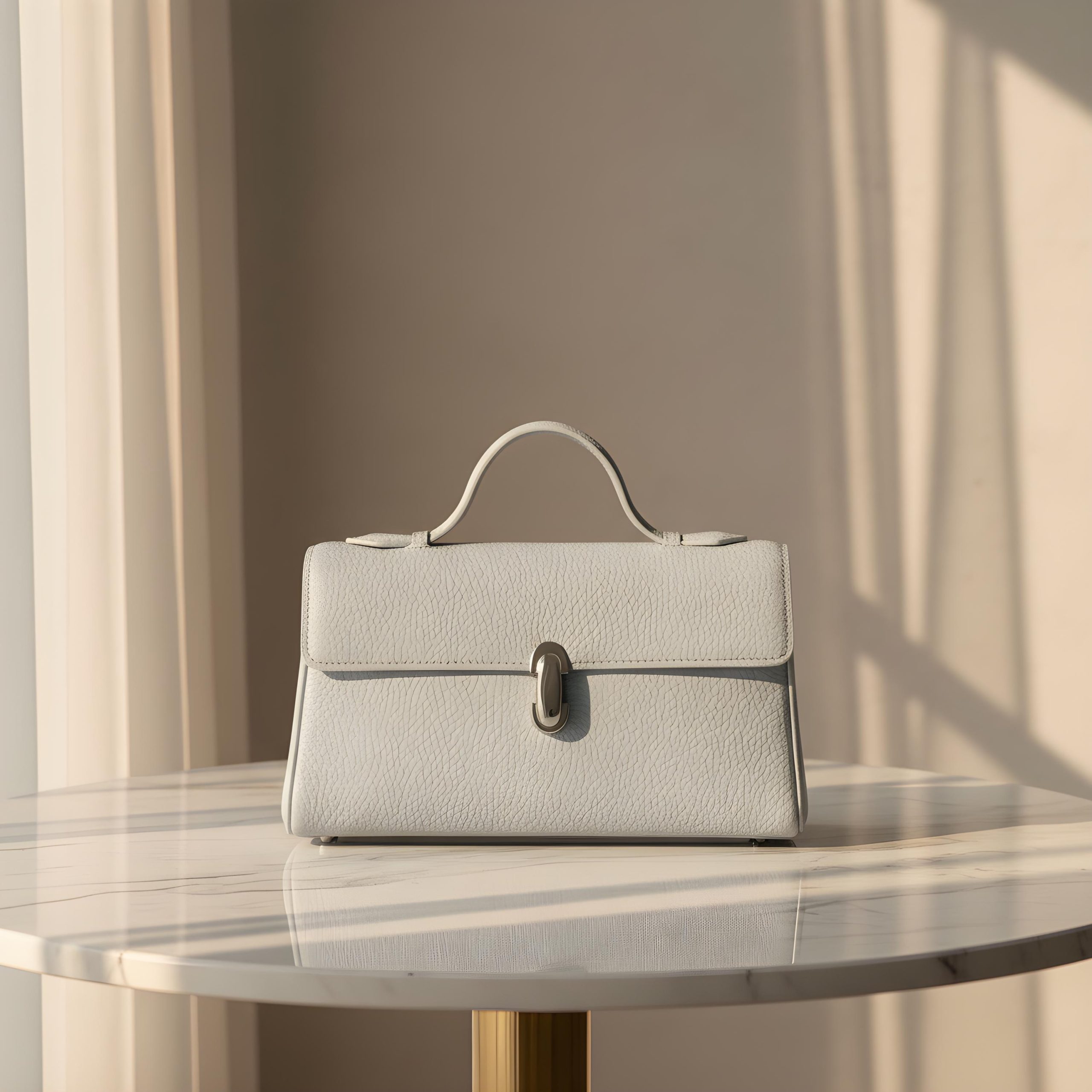 Elegant PU Leather Top Handle Satchel Bag - Image 2