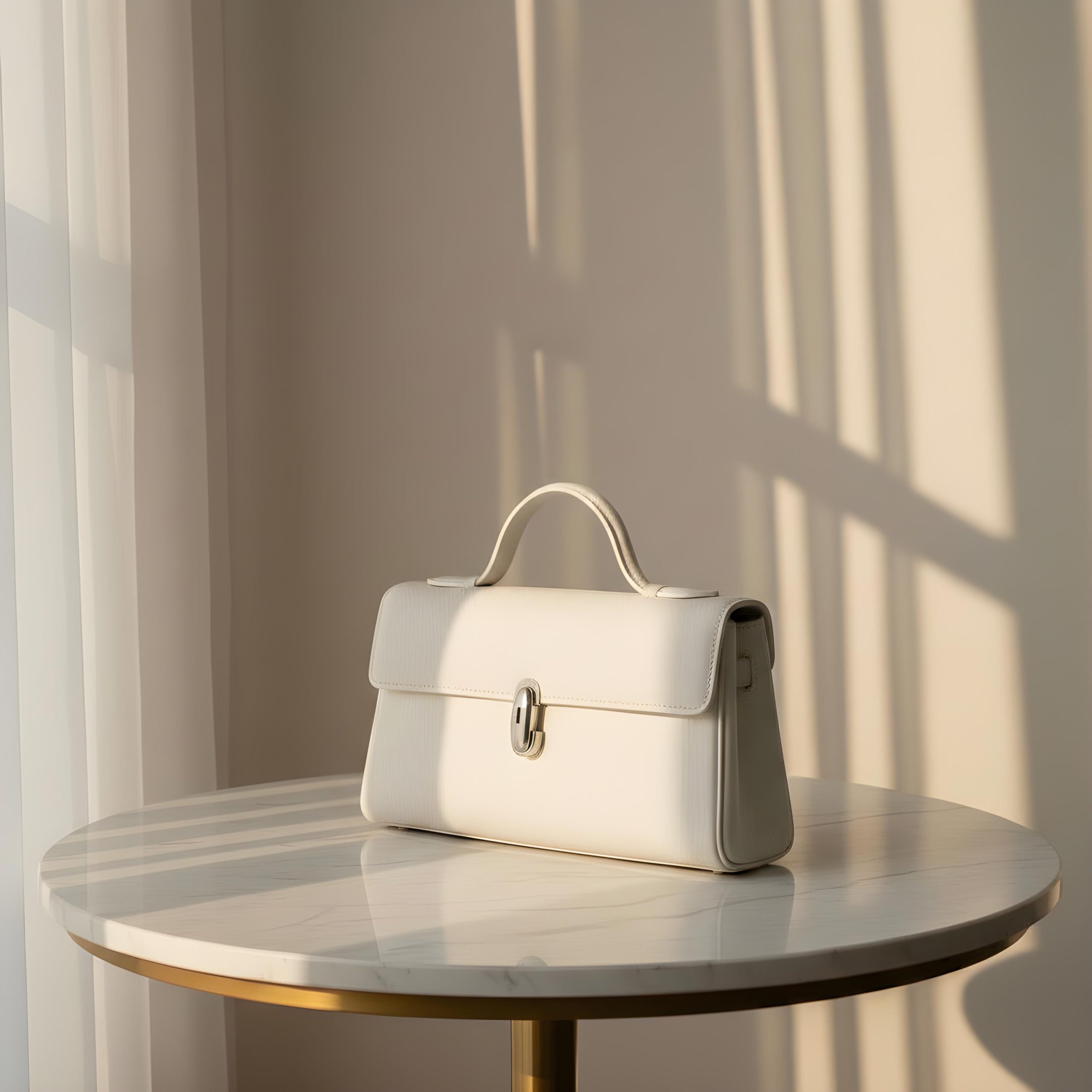Elegant PU Leather Top Handle Satchel Bag - Image 5
