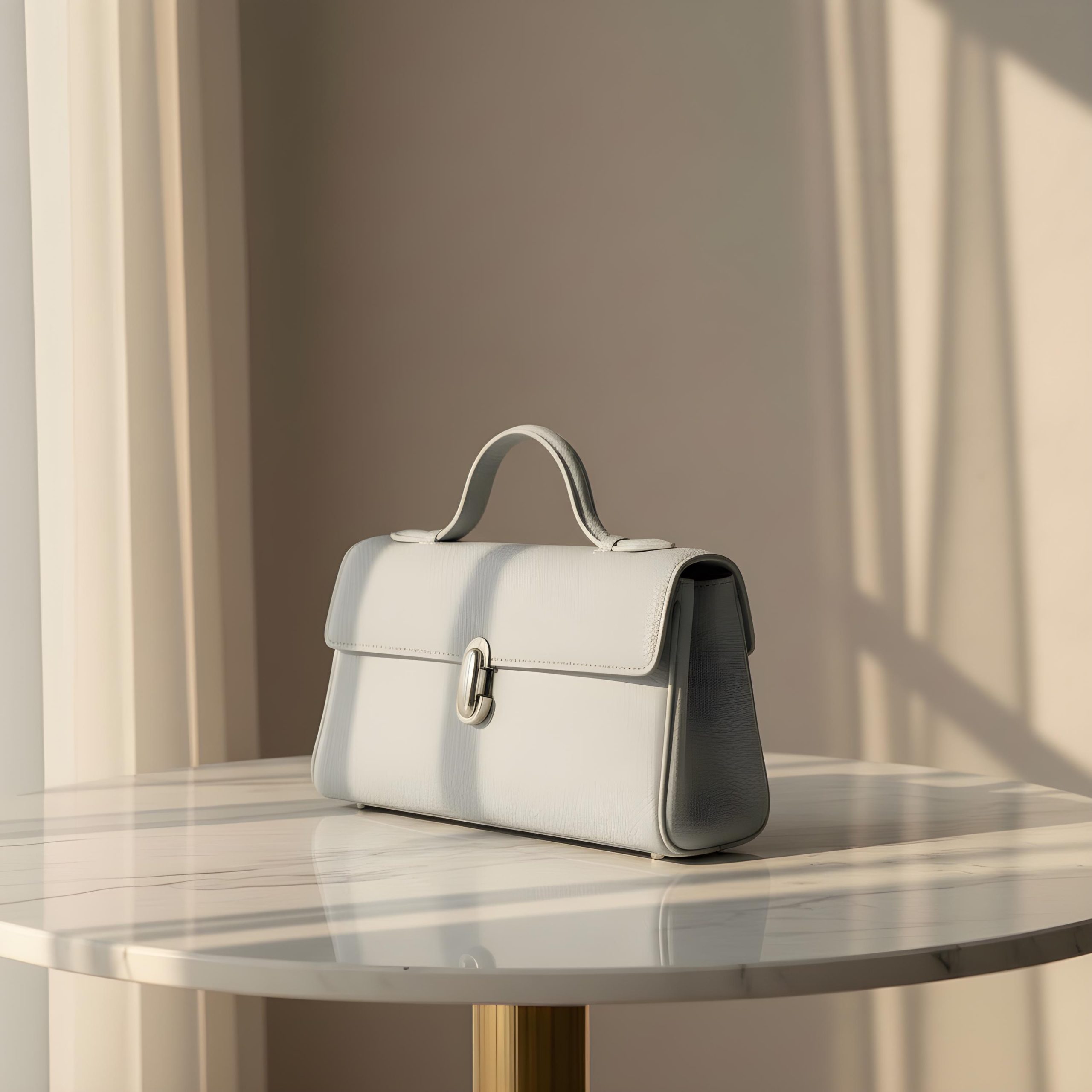 Elegant PU Leather Top Handle Satchel Bag - Image 4