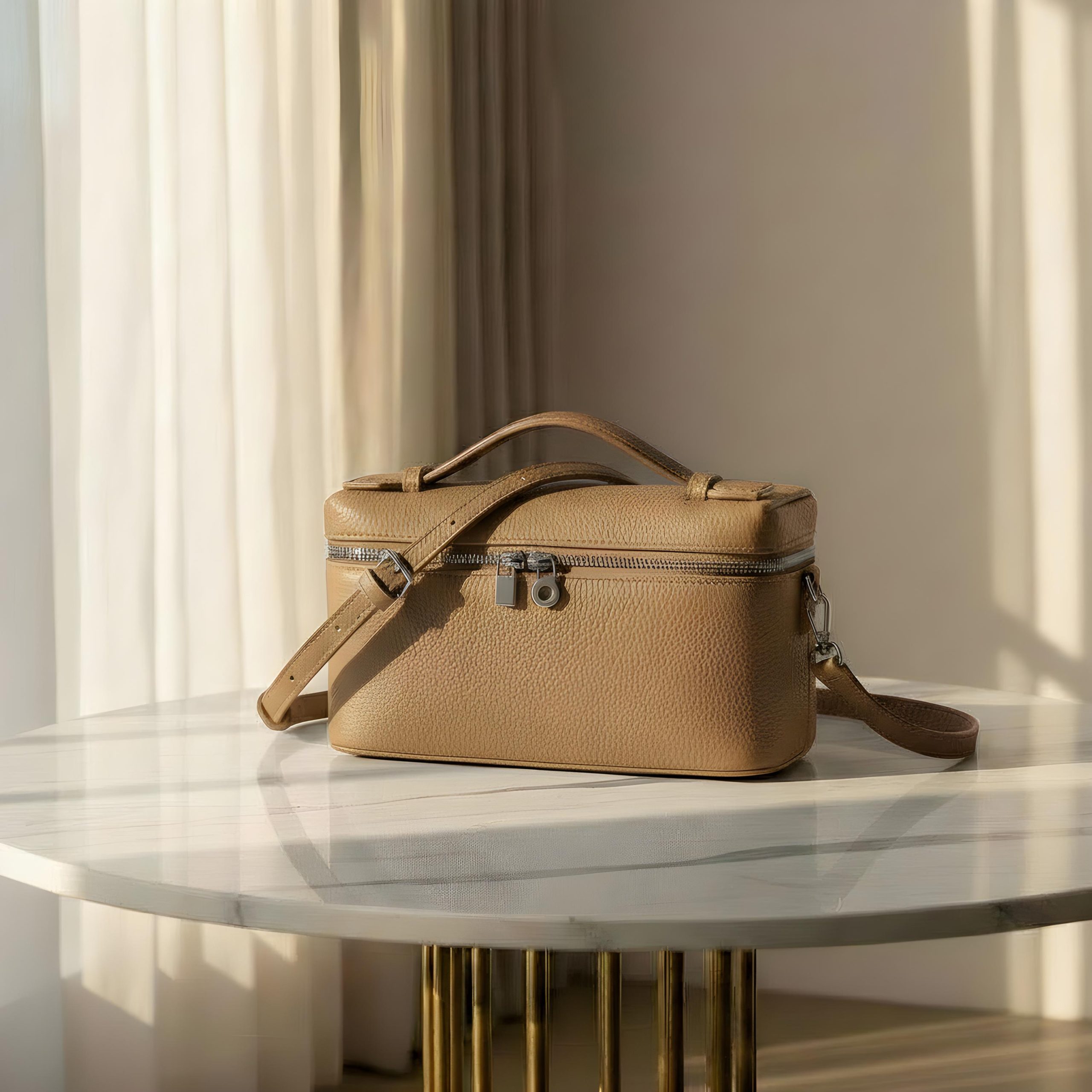 Stylish PU Leather Mini Vanity Crossbody Bag