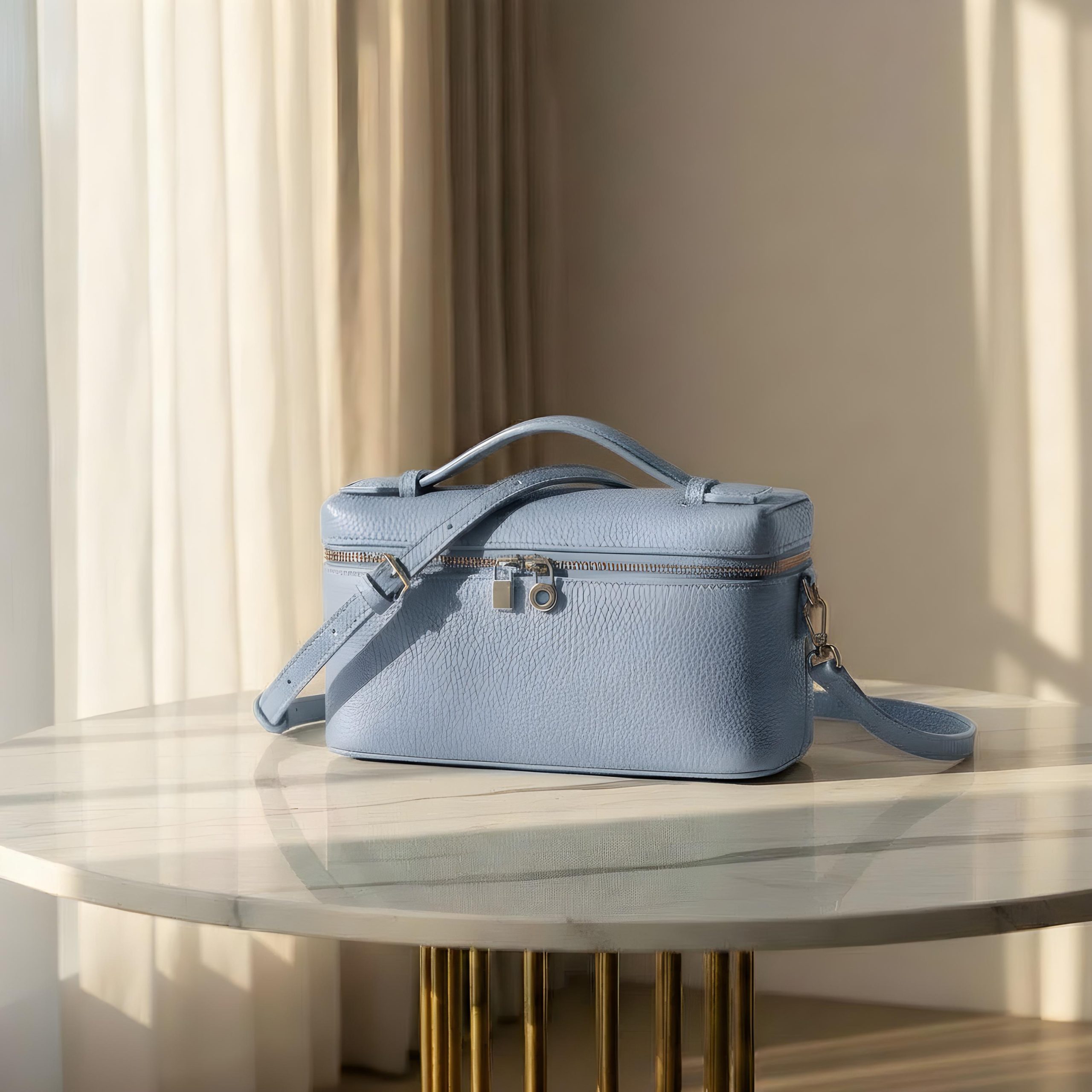 Stylish PU Leather Mini Vanity Crossbody Bag - Image 2