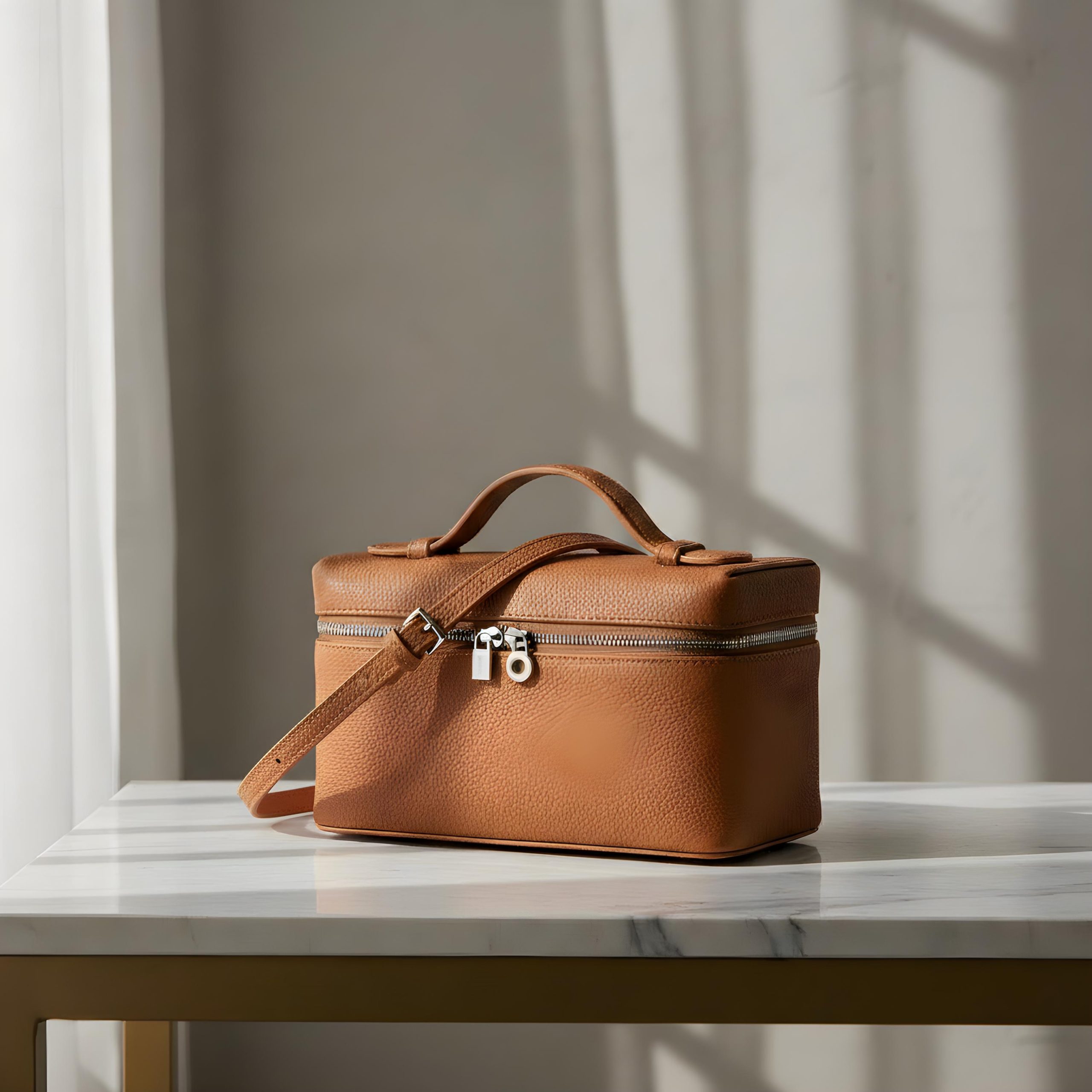 Stylish PU Leather Mini Vanity Crossbody Bag - Image 3