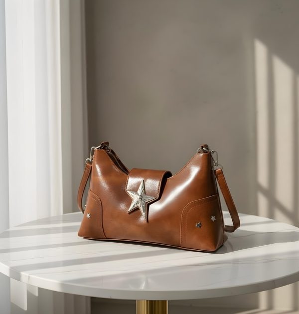 Fashion Star Buckle PU Leather Shoulder Bag