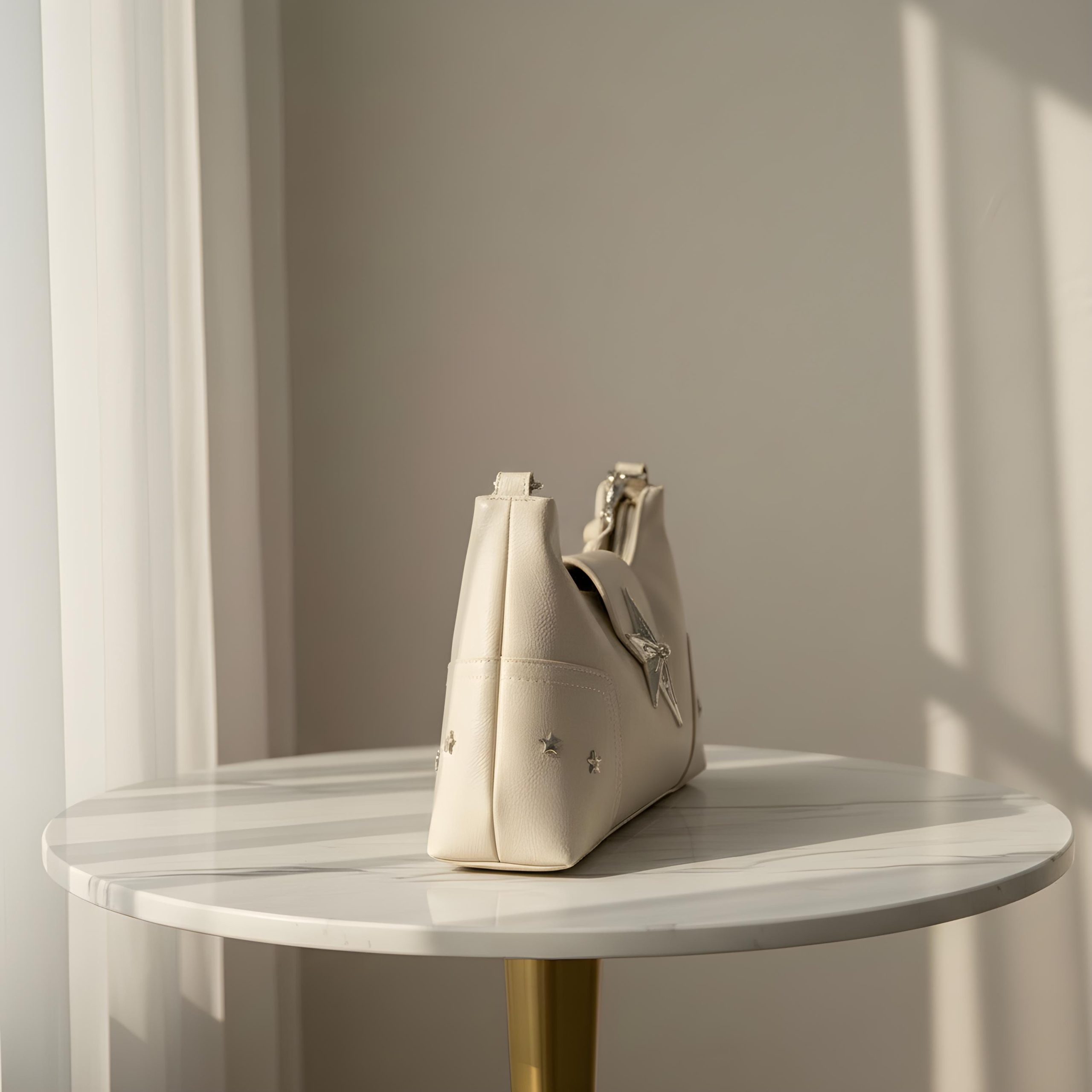 Fashion Star Buckle PU Leather Shoulder Bag - Image 4